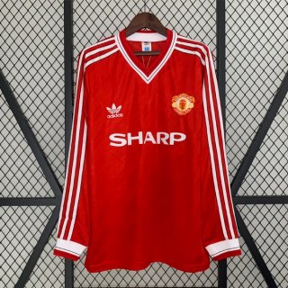 Tailandia Camiseta Manchester United Primera Equipación ML Retro 1986 1988 Tailandia Camiseta Manchester United Primera Equipación ML Retro 1986 1988