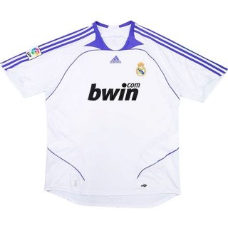 Primera Equipación Tailandia Camiseta Real Madrid Retro 2007 2008 Blanco Primera Equipación Tailandia Camiseta Real Madrid Retro 2007 2008 Blanco