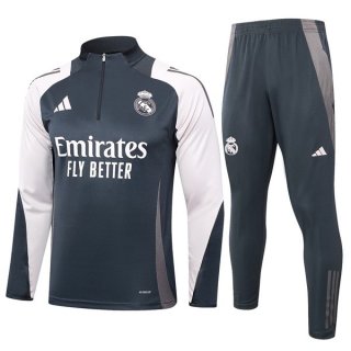Sudadera De Training Real Madrid 2024/2025 Gris Sudadera De Training Real Madrid 2024/2025 Gris