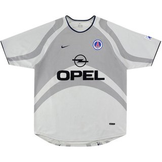 Segunda Equipación Tailandia Camiseta Paris Saint Germain Retro 2001 Gris Segunda Equipación Tailandia Camiseta Paris Saint Germain Retro 2001 Gris