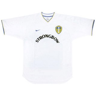 Primera Equipación Tailandia Camiseta Leeds United Retro 2000 2002 Blanco Primera Equipación Tailandia Camiseta Leeds United Retro 2000 2002 Blanco