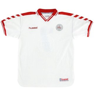 Segunda Equipación Tailandia Camiseta Dinamarca Retro 1998 Blanco Segunda Equipación Tailandia Camiseta Dinamarca Retro 1998 Blanco