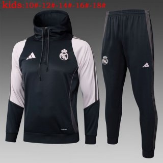 Ninos Sudadera Con Capucha Real Madrid 2025/2026 Negro Rosa Ninos Sudadera Con Capucha Real Madrid 2025/2026 Negro Rosa