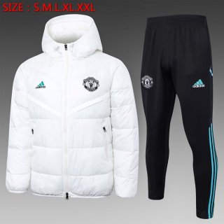 Abrigo Plumón Manchester United Conjunto Completo 2024/2025 Blanco Abrigo Plumón Manchester United Conjunto Completo 2024/2025 Blanco