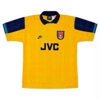 Tercera Equipación Tailandia Camiseta Arsenal Retro 1994 1996 Amarillo Tercera Equipación Tailandia Camiseta Arsenal Retro 1994 1996 Amarillo