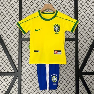 Camiseta Brasil Primera Equipación Retro Niño 1998 Camiseta Brasil Primera Equipación Retro Niño 1998