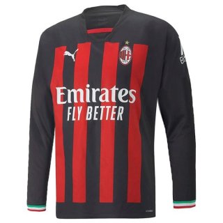 Tailandia Camiseta AC Milan Primera Equipación ML 2022/2023 Tailandia Camiseta AC Milan Primera Equipación ML 2022/2023