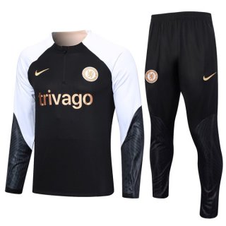 Sudadera De Training Chelsea 2024 Negro Blanco Sudadera De Training Chelsea 2024 Negro Blanco