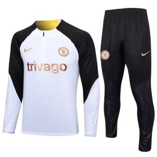 Sudadera De Training Chelsea 2024 Blanco Negro Sudadera De Training Chelsea 2024 Blanco Negro